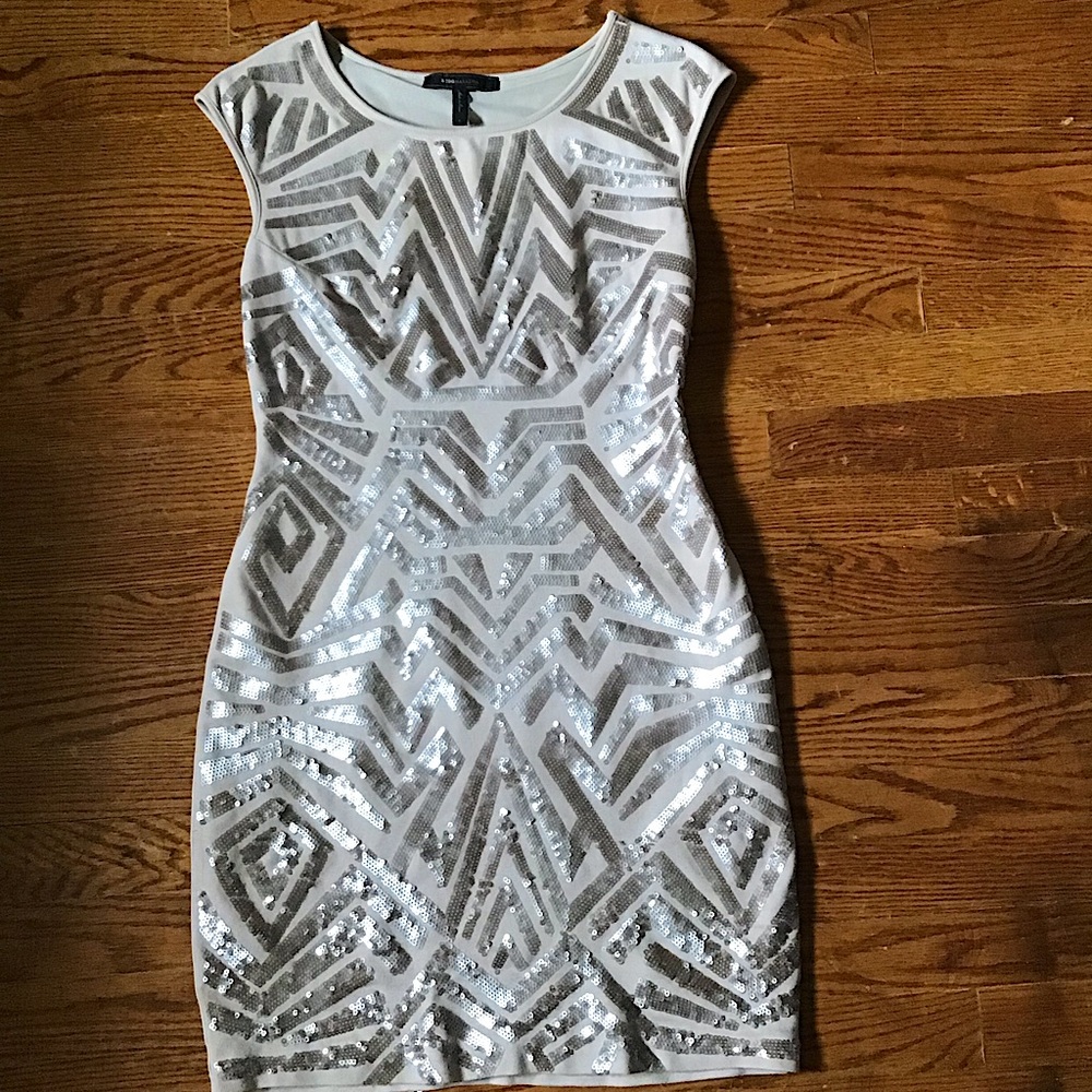 Sexy Bodycon BCBGMAXAZRIA Sequined Dress